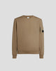 CP Company Light Fleece Garment Dyed Sweatshirt Brown