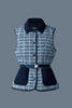 Mackage Francine-TW Mix Media Light Down Tweed Vest Sky Blue Multi