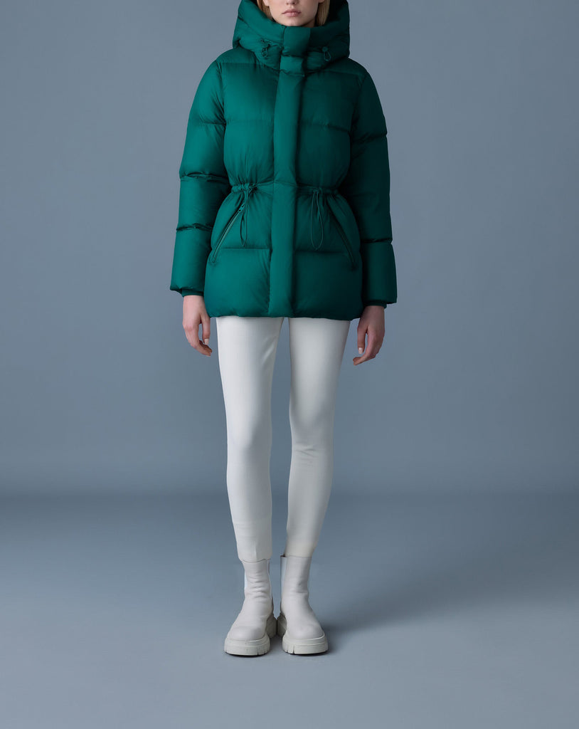 Mackage Freya-SW Softwash Crinkle Down Jacket Emerald