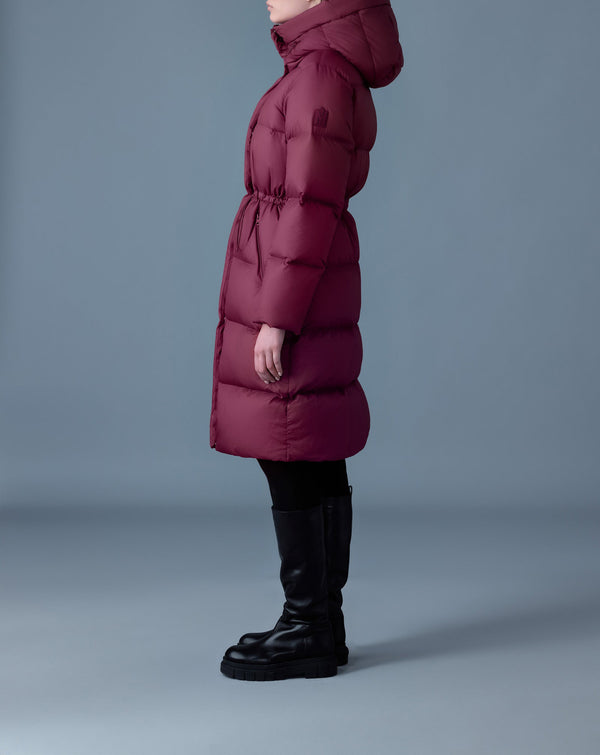 Mackage Ishani-SW Softwash Long Down Coat Garnet