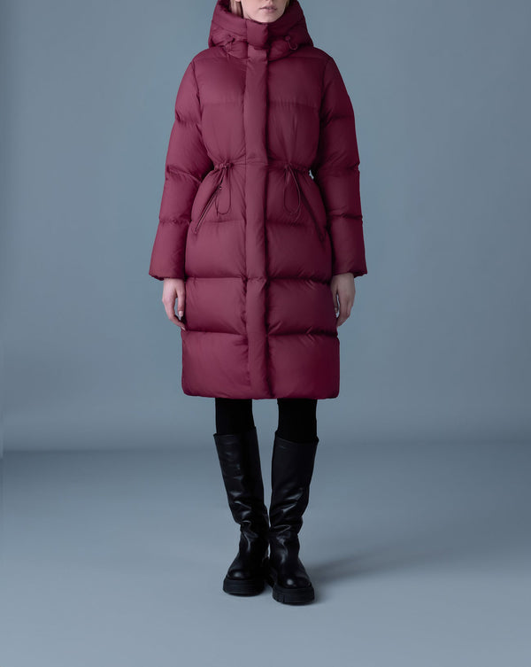 Mackage Ishani-SW Softwash Long Down Coat Garnet