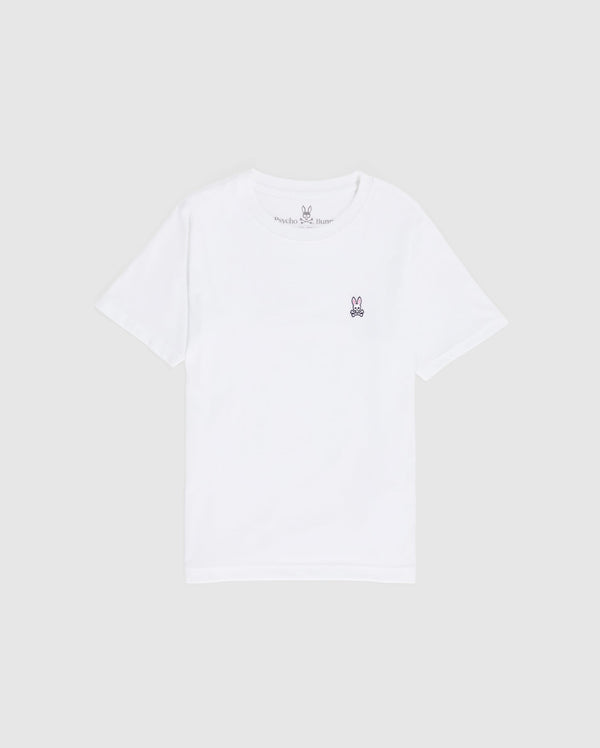 Psycho Bunny Kids Classic Crew Neck Tee White