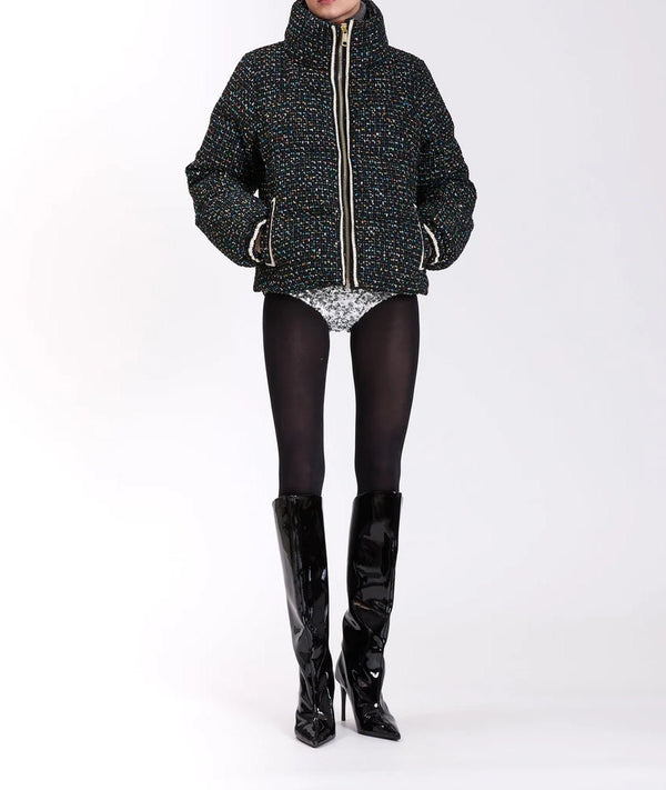 Nicole Benisti Kensington Confetti Puffer Jacket Black