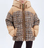 Nicole Benisti Matignon Tweed Puffer Jacket Mocha