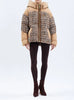 Nicole Benisti Matignon Tweed Puffer Jacket Mocha