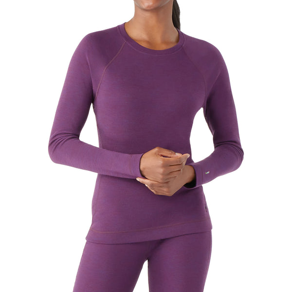 Smartwool Thermal Merino Base Layer Crew Purple Iris Heather