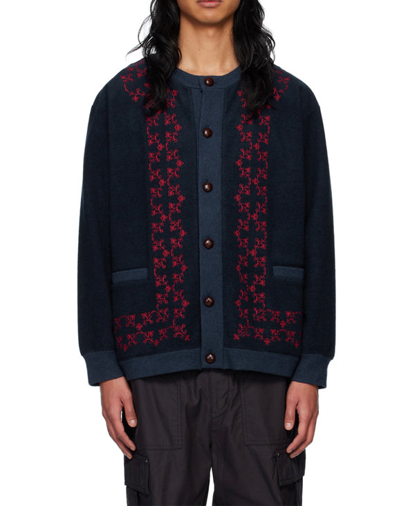 White Mountaineering Embroidery Cardigan